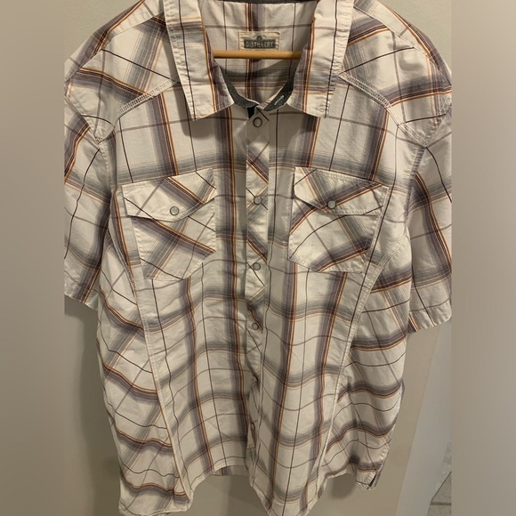 Distillery Men's XXL Plaid Western Snap Button Shirt - Picture 5 of 8